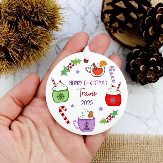 Personalised Christmas Drinks Tree Decoration - Staff Party - image 1