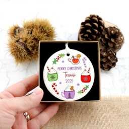 Personalised Christmas Drinks Tree Decoration - Staff Party - thumbnail 2