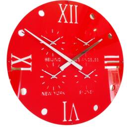 Decoish Round Retro Roman Timezone Wall Clock - thumbnail 4