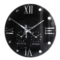 Decoish Round Retro Roman Timezone Wall Clock - thumbnail 3