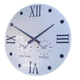 Decoish Round Retro Roman Timezone Wall Clock - thumbnail 2