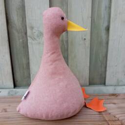 Cool Canard Doorstop/Bookend. Terracotta Peach- Diy Funny Doorstops Duck Decor House Warming - Unique Gift Fun Home Accent - thumbnail 3