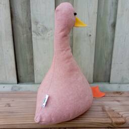 Cool Canard Doorstop/Bookend. Terracotta Peach- Diy Funny Doorstops Duck Decor House Warming - Unique Gift Fun Home Accent - thumbnail 2