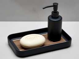 Modern Soap Dish With Drip Inlay Bathroom Holder