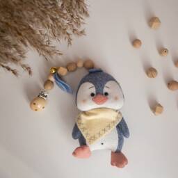 Baby Stroller Toy, Stroller Accessories, Penguin Pram Car Seat Toy Hanging, Rattle, Hanging Lanyard - thumbnail 4