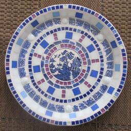Mosaic Birdbath, Approx 28cm Diameter, Waterproof Materials, Ready For The Birds in Your Garden - - thumbnail 3