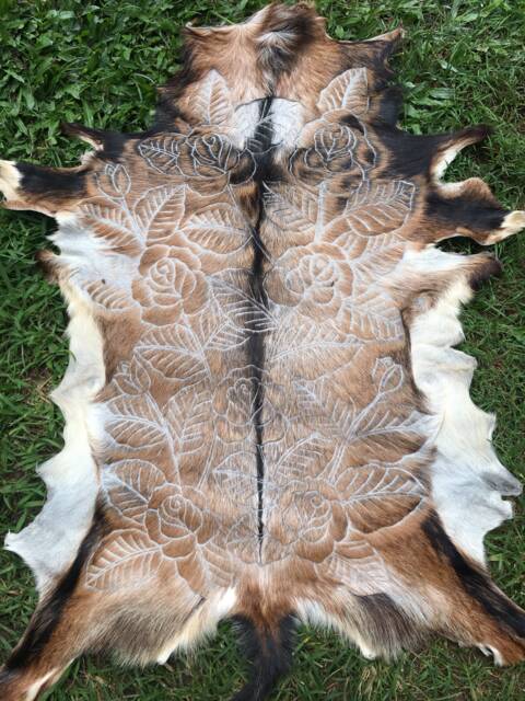 Rose Print Goat Hide - image 1