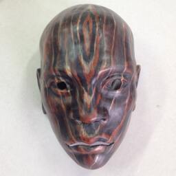Hand Painted Fiberglass Masquerade Mask Exotic Hunter, Carnival Accessory - thumbnail 2