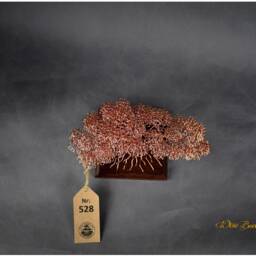 Wire Bonsai Tree - Copper Seven Wedding Anniversary Engraved Dedication Indoor Tree- Miniature - thumbnail 4