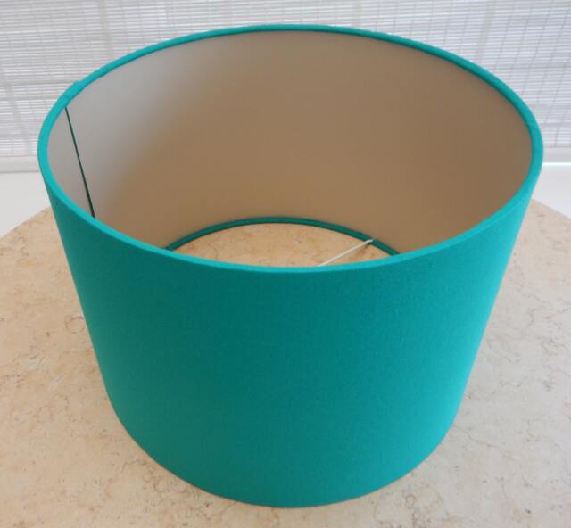Teal Cotton Lampshade Table Lamp Or Ceiling Light - image 1