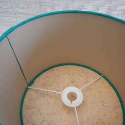 Teal Cotton Lampshade Table Lamp Or Ceiling Light - thumbnail 3