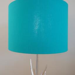 Teal Cotton Lampshade Table Lamp Or Ceiling Light - thumbnail 2
