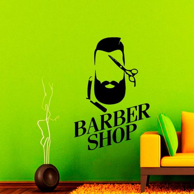 Wall Decals Barber Shop Hipster Decal Vinyl Sticker Home Beauty Hairdressing Salon Face Art Decor Murals Interior Na334 - image 1