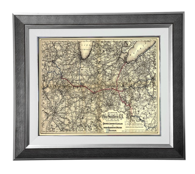 Antique Ohio Map Print Vintage Wall Art, Photo Or Canvas - image 1