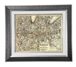 Antique Ohio Map Print Vintage Wall Art, Photo Or Canvas - thumbnail 1