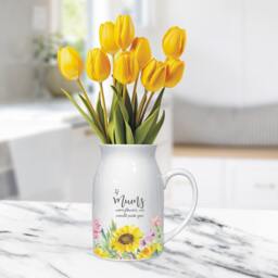 Personalised Sunflowers If Mum's Were Flowers We'd Pick You Ceramic Jug Vase, Mother's Day Gift For Mummy, Mum, Mother From Children - thumbnail 3
