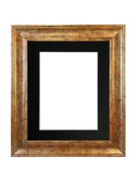 Scandi Antique Gold Photo Frame With Black Mount - thumbnail 1
