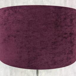 Recycled Damson Purple Brushed Linen Style Cylinder/Drum Lampshades Pendant Shade Table - thumbnail 3