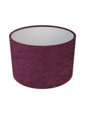 Recycled Damson Purple Brushed Linen Style Cylinder/Drum Lampshades Pendant Shade Table - thumbnail 1