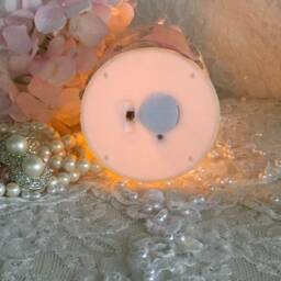 Victorian Lady Flameless Candle Shabby Chic Pink Rose Decor - thumbnail 4