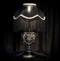 Inamorata Baroque Heart Table Lamp - Gothic Lighting Home Decor Handmade By The Blackened Teeth - thumbnail 1