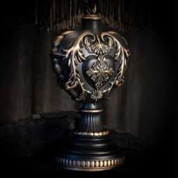 Inamorata Baroque Heart Table Lamp - Gothic Lighting Home Decor Handmade By The Blackened Teeth - thumbnail 3