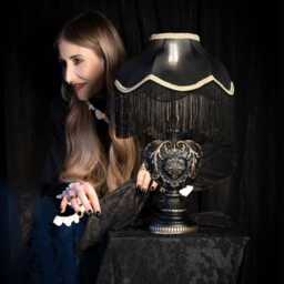 Inamorata Baroque Heart Table Lamp - Gothic Lighting Home Decor Handmade By The Blackened Teeth - thumbnail 2