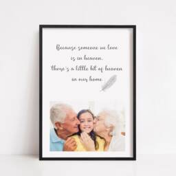 Memory Print I Because Someone We Love Is in Heaven There's A Little Bit Of Our Home- - Personalised - thumbnail 2