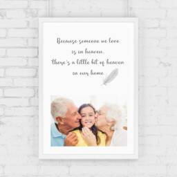 Memory Print I Because Someone We Love Is in Heaven There's A Little Bit Of Our Home- - Personalised - thumbnail 1