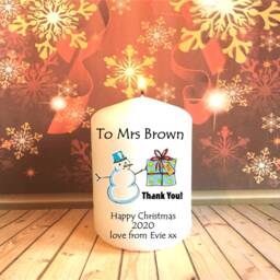 Personalised Christmas 2020 Candle Thank You Gift Teacher Colleague Staff Friend Family Sister Auntie Choice Of 5 Designs - thumbnail 3
