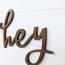 Hey Wood Sign Entryway Welcome Wall Decor - Door Hanger Porch Sign - thumbnail 3