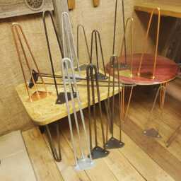 "Hairpin Legs - Antique Copper 2 Prong 14"" Or 16" - thumbnail 3