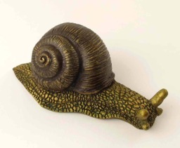 Imitation Bronze Snail Statue Hand Cast Resin Figurine