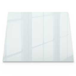 Minimalist Frosted Glass Table Top - Rectangular Protective Cover Custom Look Tempered For Kitchen & Office - thumbnail 2