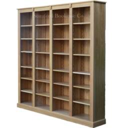 Solid Oak Bookcase, 7Ft X 7Ft, Adjustable Shelving Unit, Made in UK - thumbnail 2