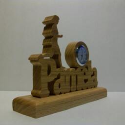 Personalized Desk Clock, Female Runner On Top Of Runner's Name, Custom - thumbnail 2
