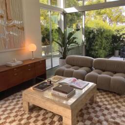 White & Beige Checkered Beni Ourain Rug - Handmade Moroccan Wool Textured Berber Area For Living Room Afrikesh - thumbnail 4
