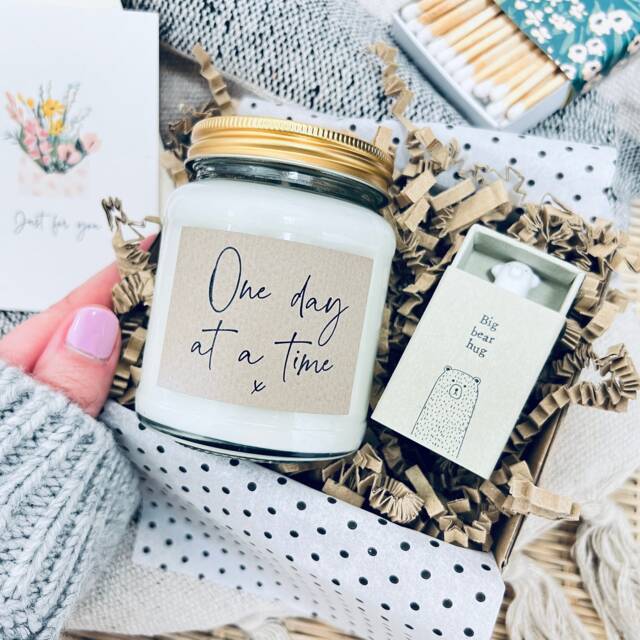 Condolence Candle, Comforting Memorial Gift, Sorry For Your Loss, One Day At A Time, Sympathy Gift, Thinking Of You - image 1