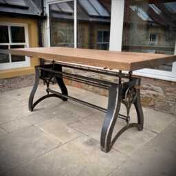 Industrial Adjusting Dining Kitchen Table - thumbnail 2