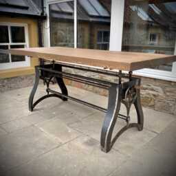 Industrial Adjusting Dining Kitchen Table - thumbnail 4