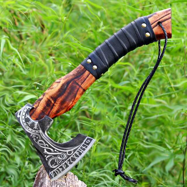 Viking Axe, Carbon Steel Personalized Axe in Hand Forged For Wall Decoration, Custom Made Gift, Axe - image 1