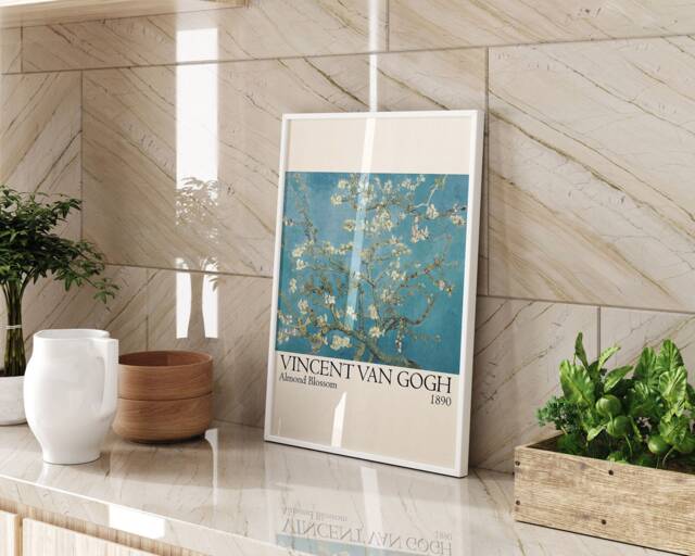 Vincent Van Gogh Almond Blossom 1890 - Printed Wall Art A3/A4 Framed/Unframed Decorative Print - image 1
