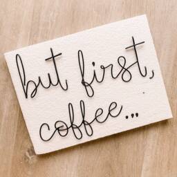 But First, Coffee.. - Wire Words Kitchen Decor Wall - thumbnail 2