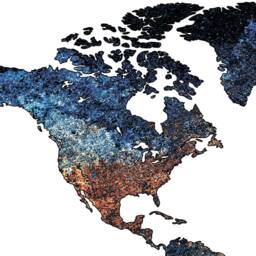 World Map Art Wall Decal - Abstract Sticker Large Decor Print Home Office Living Room - thumbnail 4