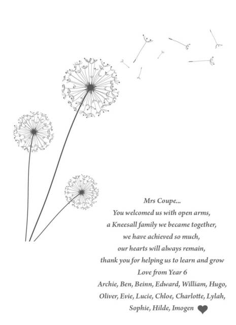 Thank You Teacher Print, Gift, Dandelion Thank End Of Term Thanks, Personalised Present - image 1