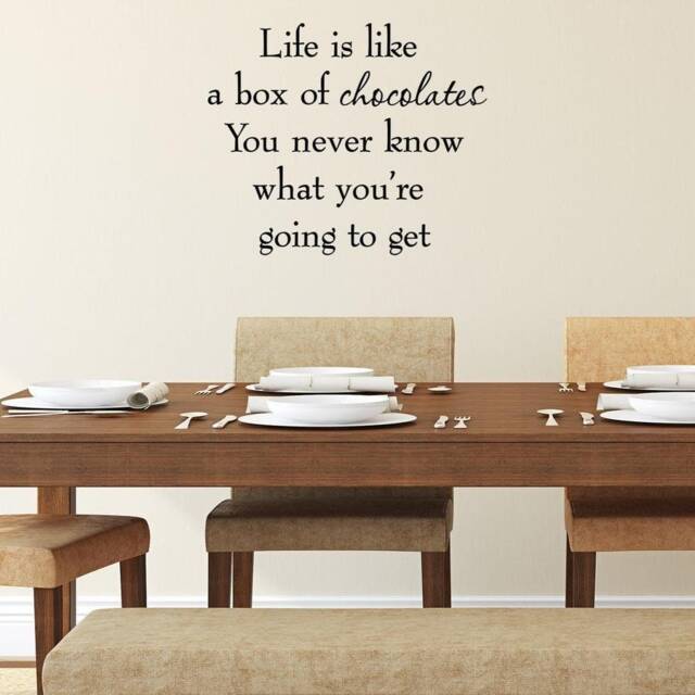 Life Is Like A Box Of Chocolates You Never Know What You're Going To Get Wall Decal Quote Vinyl Art Home Decor - Vwaq - image 1