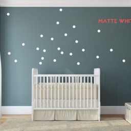 Polka Dots Black Wall Decals Decor Stickers Circle Pattern Nursery Baby Modern & Scandinavian - thumbnail 4