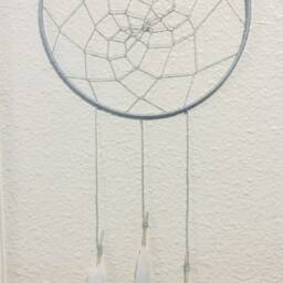Dreamcatcher, Wall Hanging, Free Shipping, Boho, Boho Home Decor, Gray Dream Catcher, Large Decor - thumbnail 2