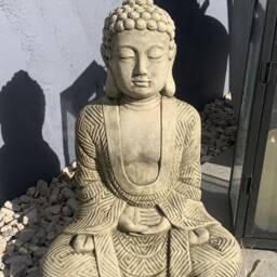 stone Garden Large Maze Robe Buddha Natural Gift Concrete Ornament - thumbnail 3
