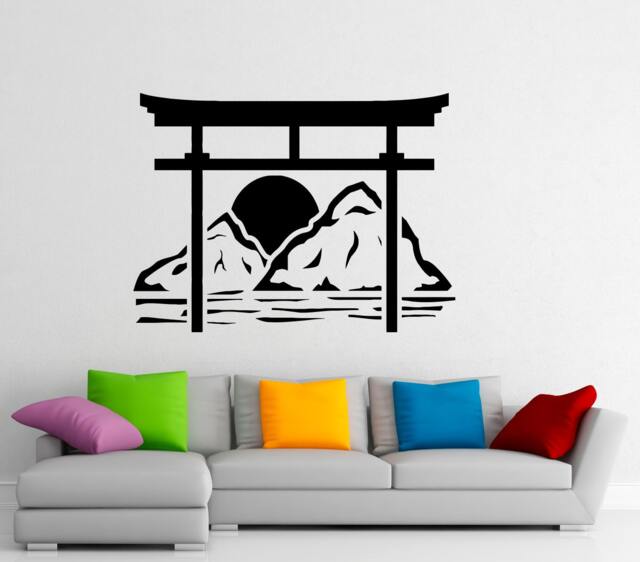 Torii Japanese Gate Wall Sticker Vinyl Decal Culture Home Interior Design Art Murals Bedroom Decor - 5J01Pn - image 1